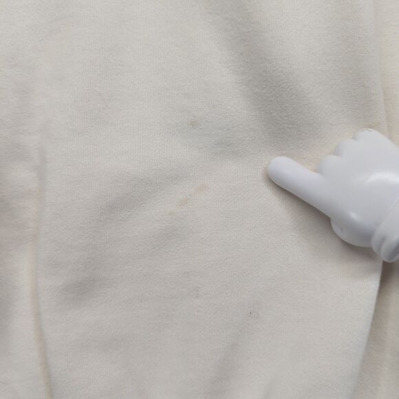 Women's DC Comics Superman American Flag Cropped Fleece Sweatshirt Ivory XL - Picture 8 of 9